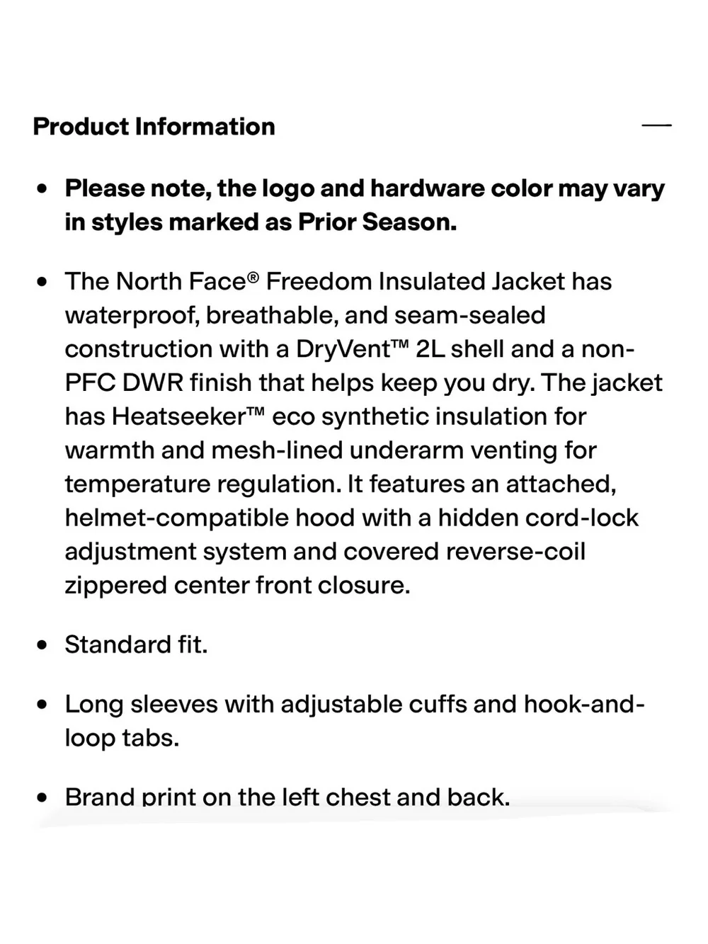 THE NORTH FACE BLACK SNOW SKI HOODED JACKET - Picture 11 of 11